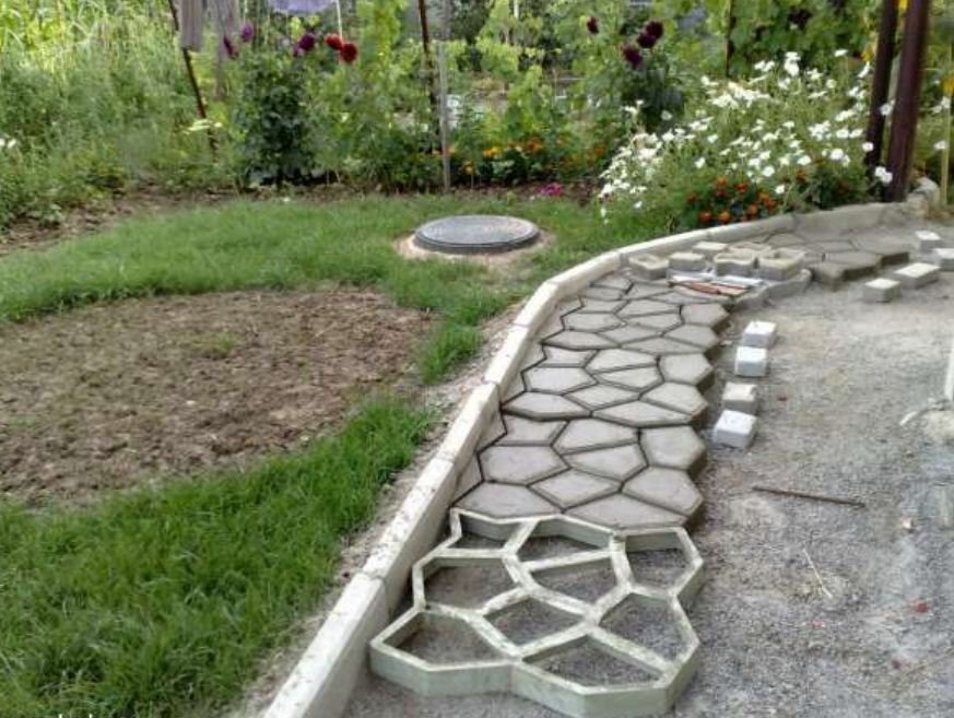 садовая дорожка из камня фото